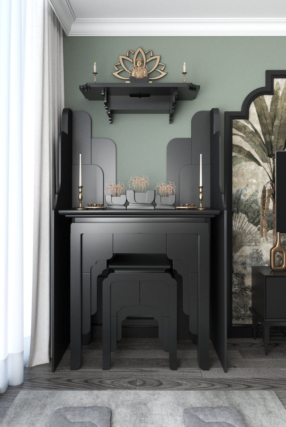 Bàn thờ gia tiên Nghinh Sơn