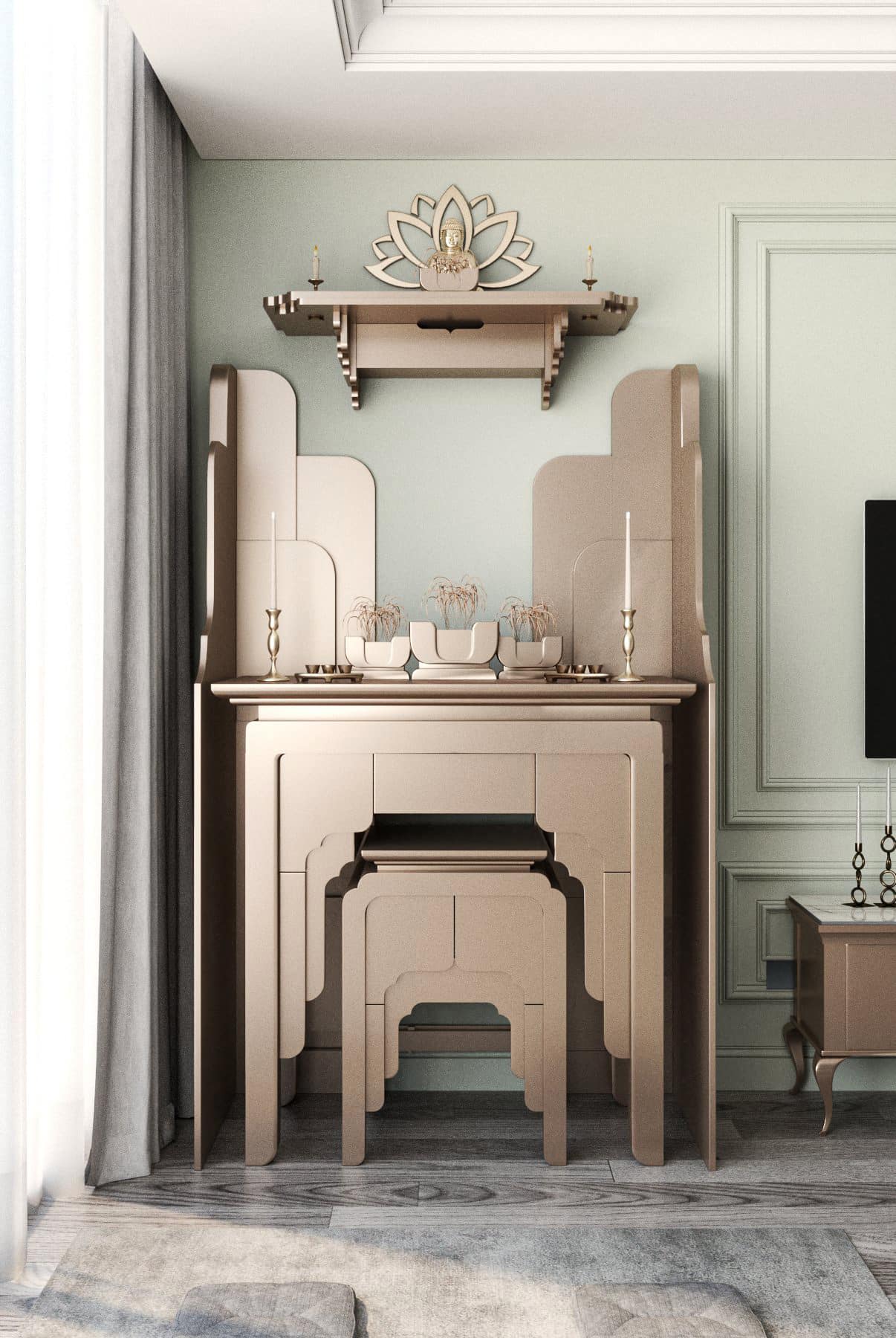 Bàn thờ gia tiên Nghinh Sơn