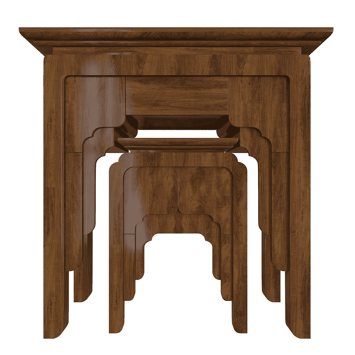 Bàn thờ gia tiên Nghinh Sơn nâu bách