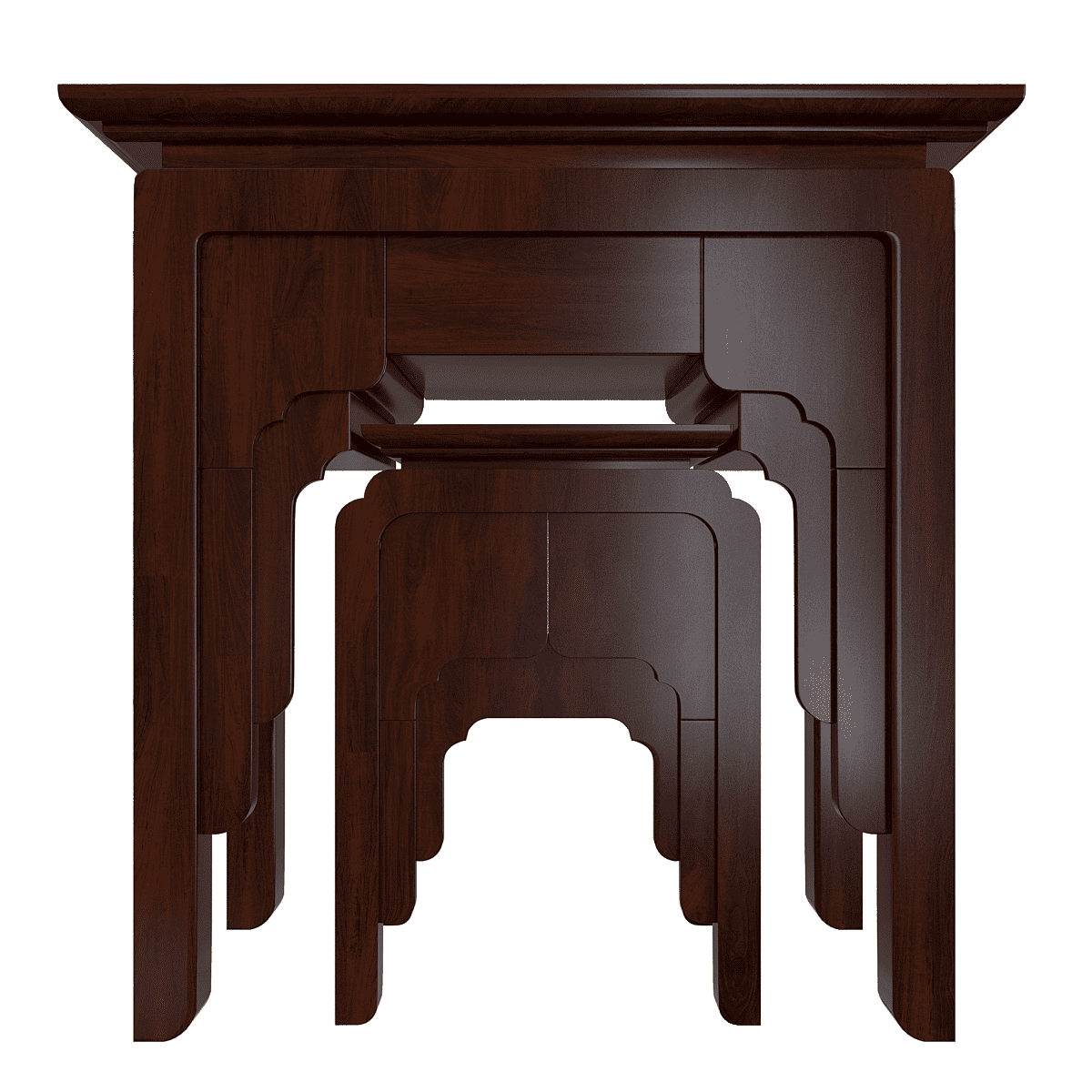 Bàn thờ gia tiên Nghinh Sơn nâu vang