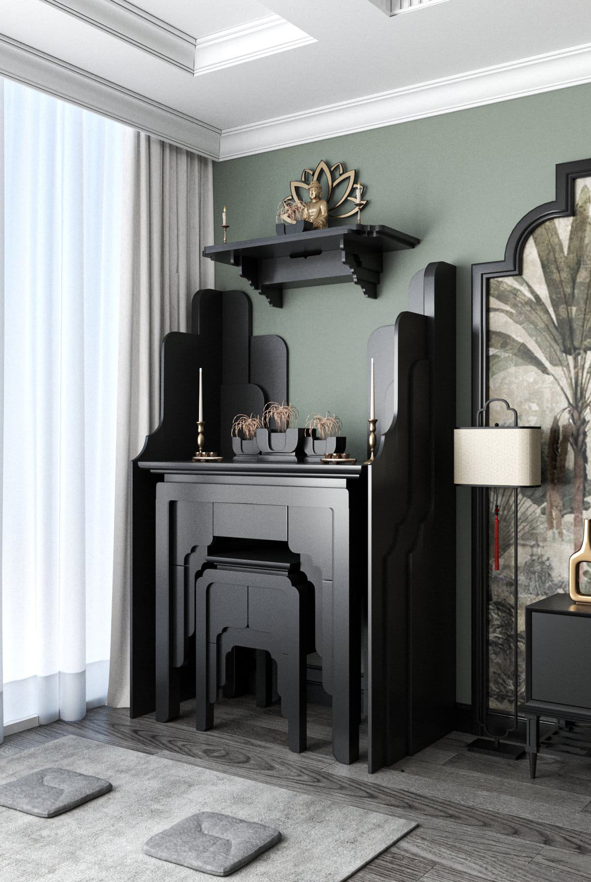 Bàn thờ gia tiên Nghinh Sơn