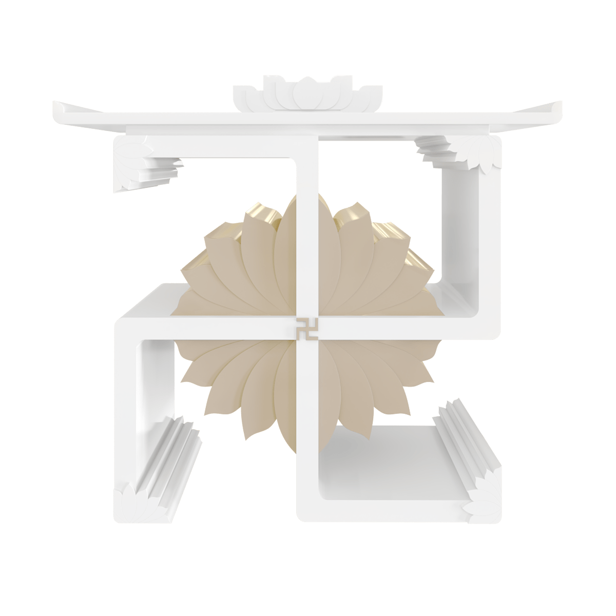 bàn thờ gia tiên vạn liên trắng tuyết góc chính diện