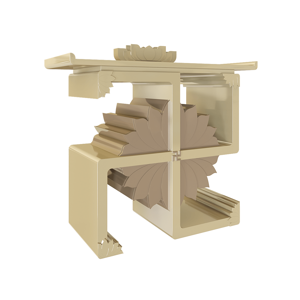 bàn thờ gia tiên vạn liên vàng kim góc nghiêng