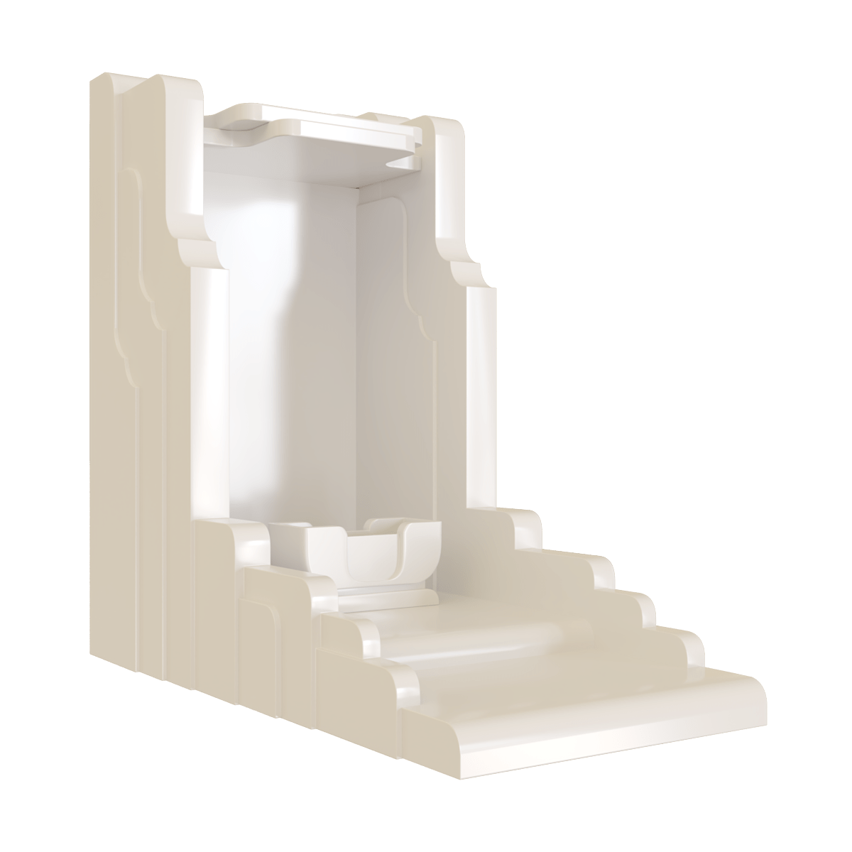 bàn thờ thần tài nghinh sơn trắng sứ góc nghiêng