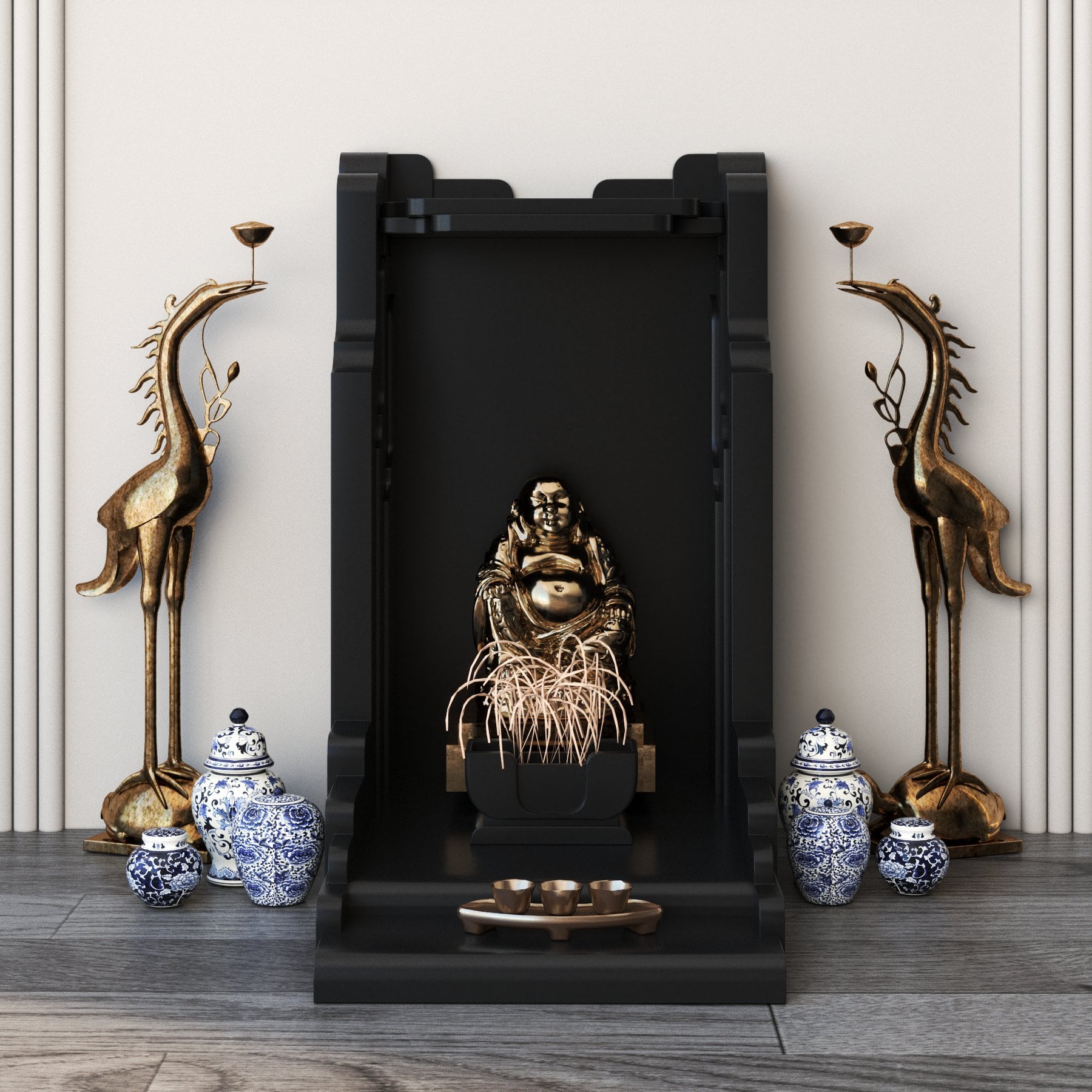 bàn thờ nghinh sơn thân tài hiện đại