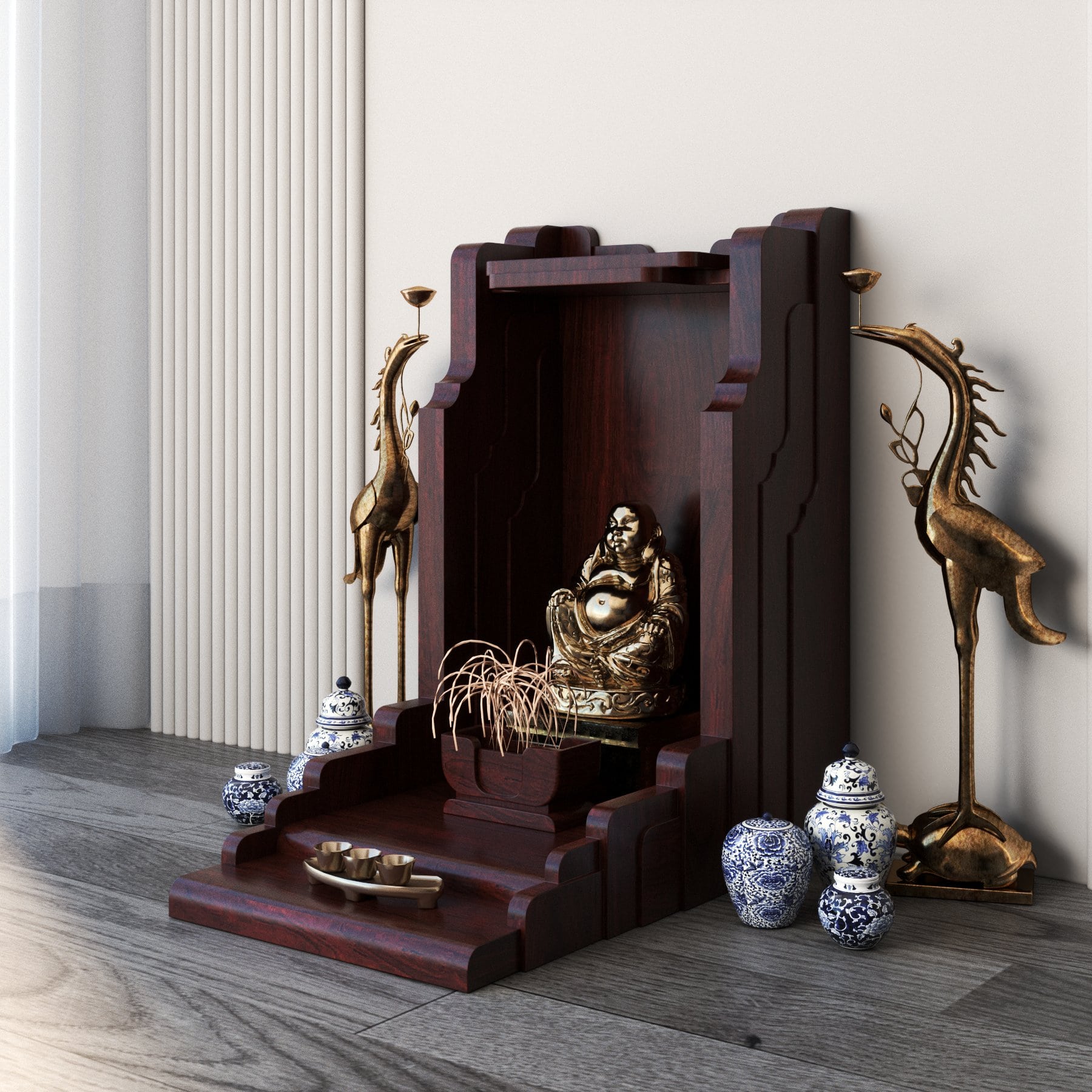 bàn thờ thần tài nghinh sơn đẹp