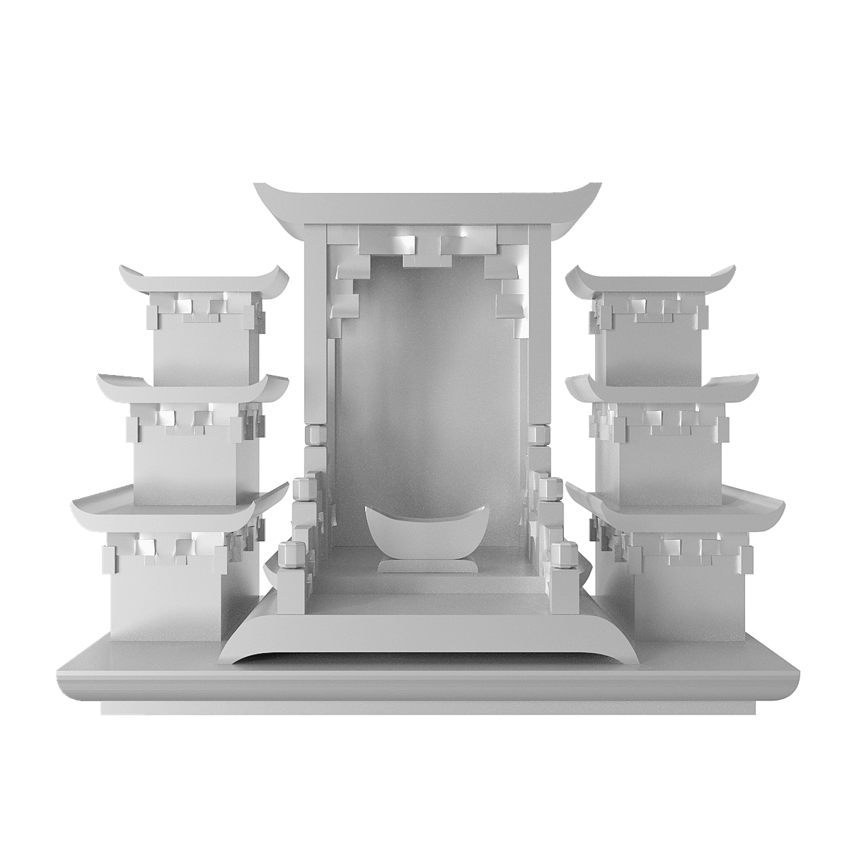 ban-tho-than-tai-tam-cap-thien-an-bach-kim-01 bàn thờ thần tài tam cấp thiên an bạch kim góc chính diện