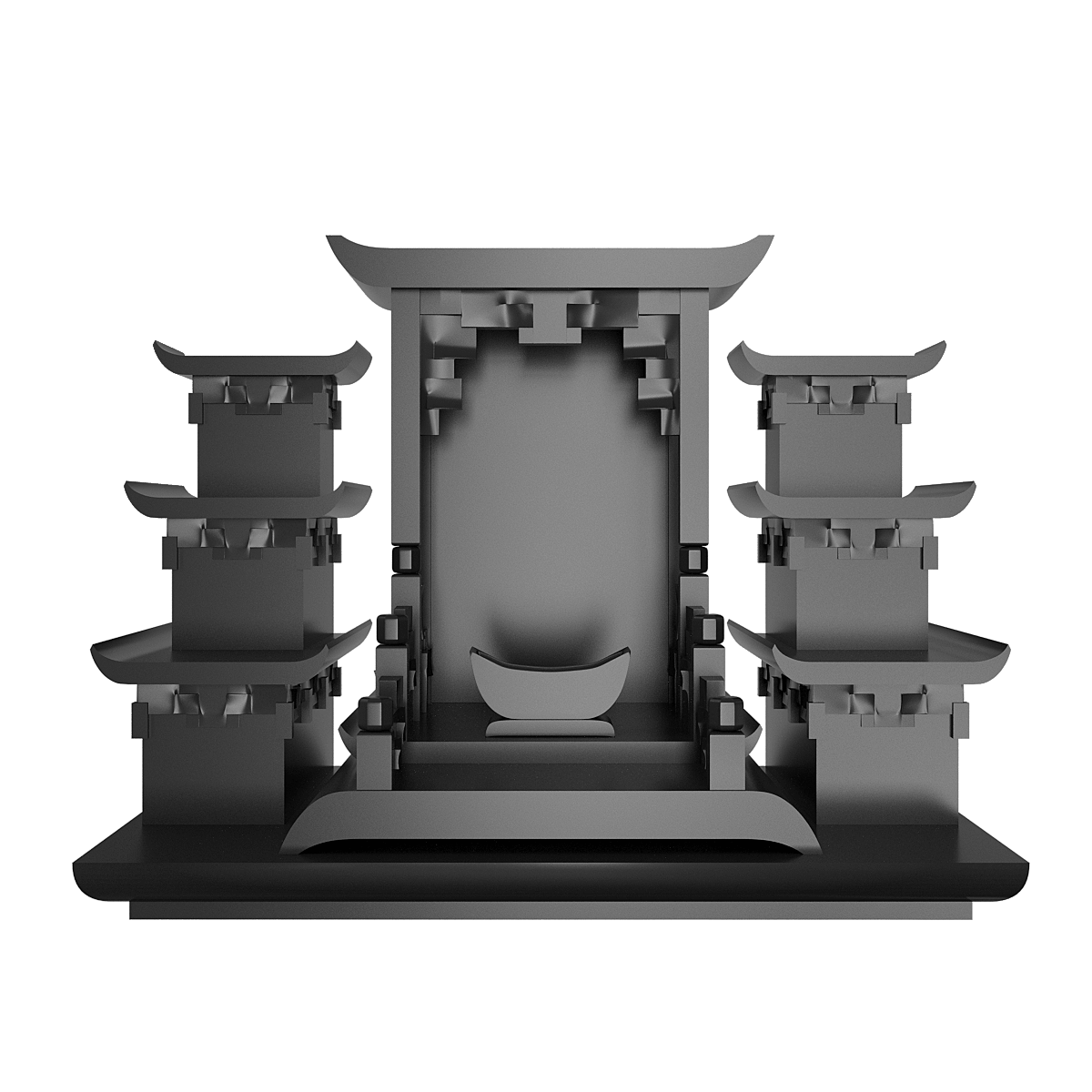 ban-tho-than-tai-tam-cap-thien-an-den-huyen-01 bàn thờ thần tài tam cấp thiên an đen huyền góc chính diện