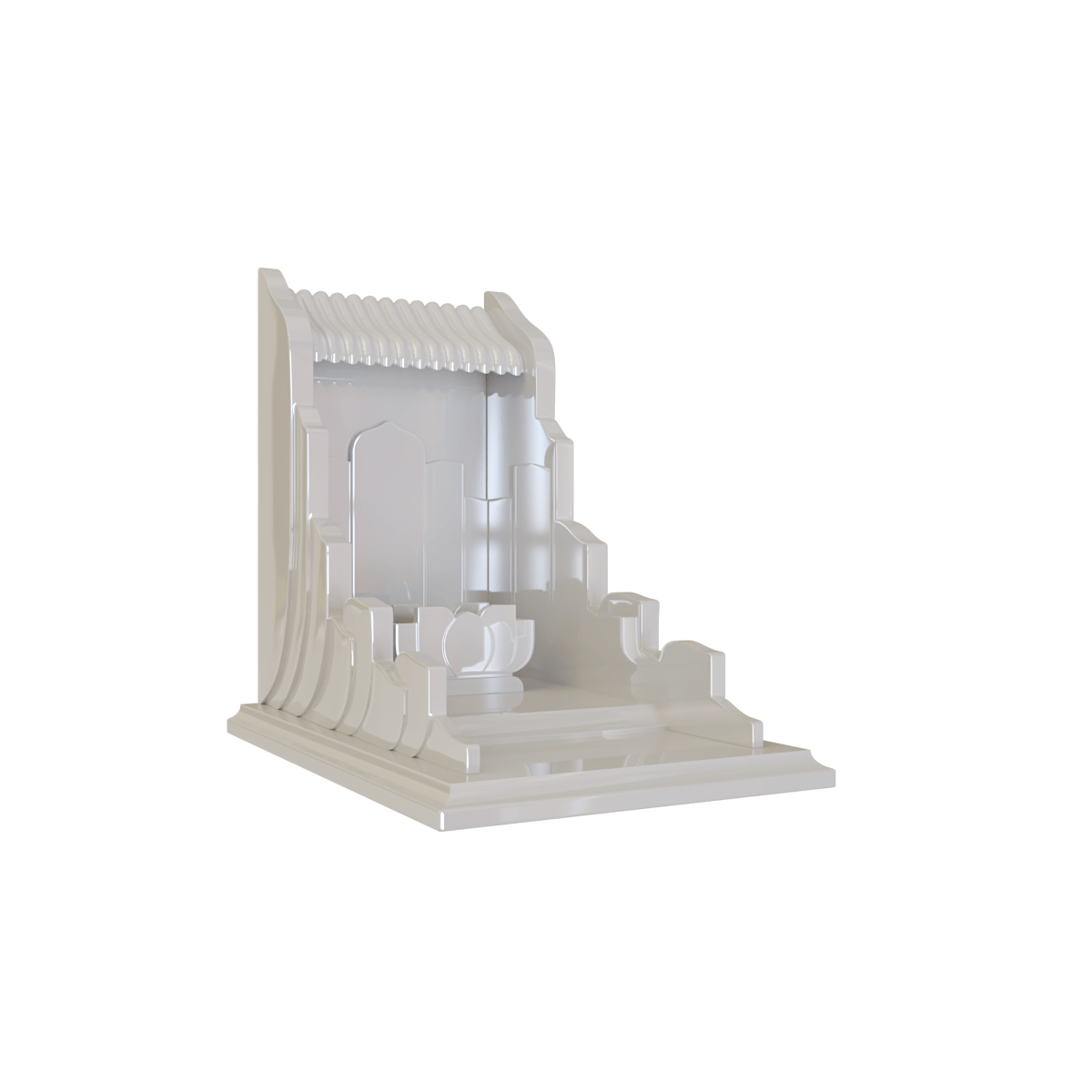 Bàn thờ thần tài vạn liên vạn liên bạch kim góc nghiêng