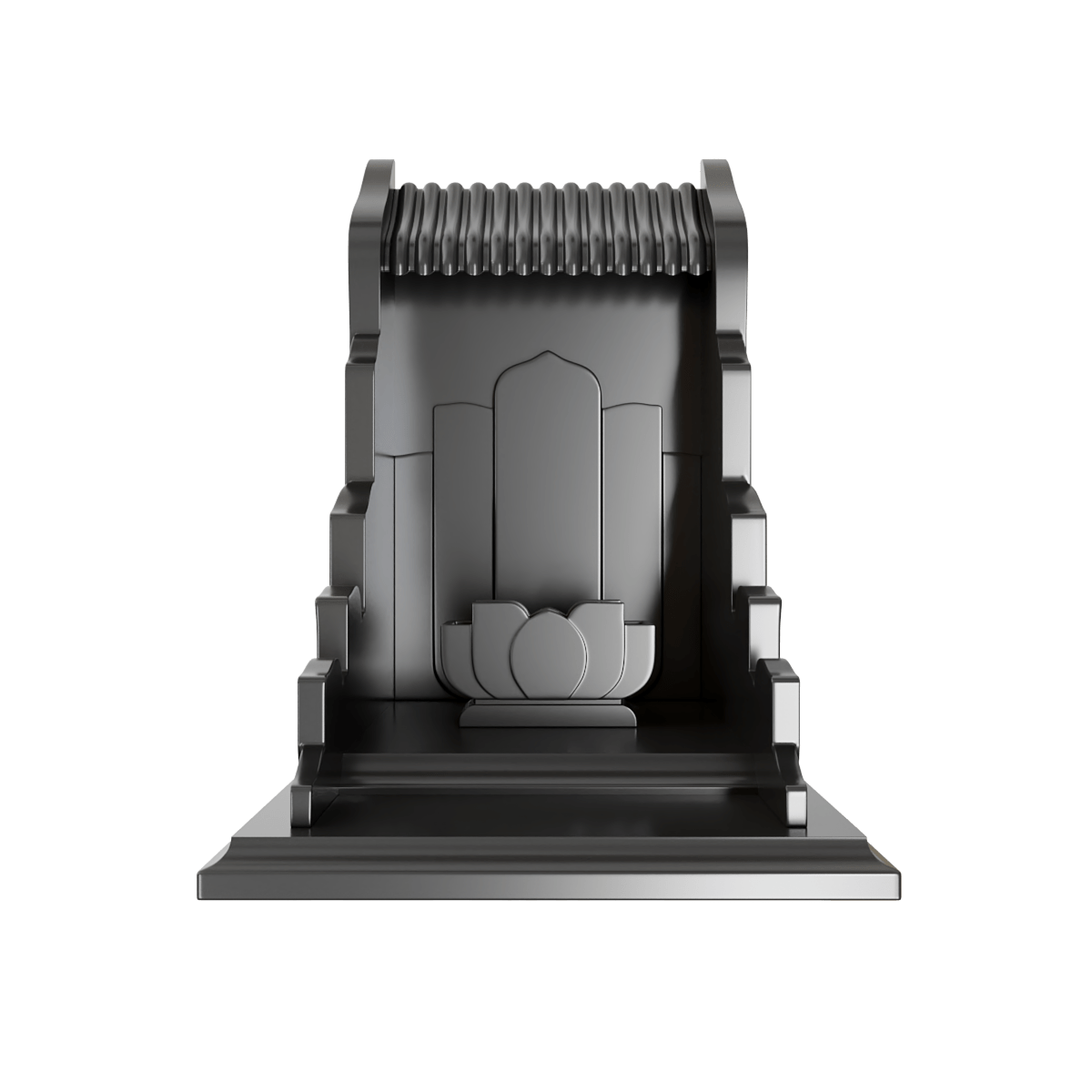 Bàn thờ thần tài vạn liên vạn liên đen huyền chính diện