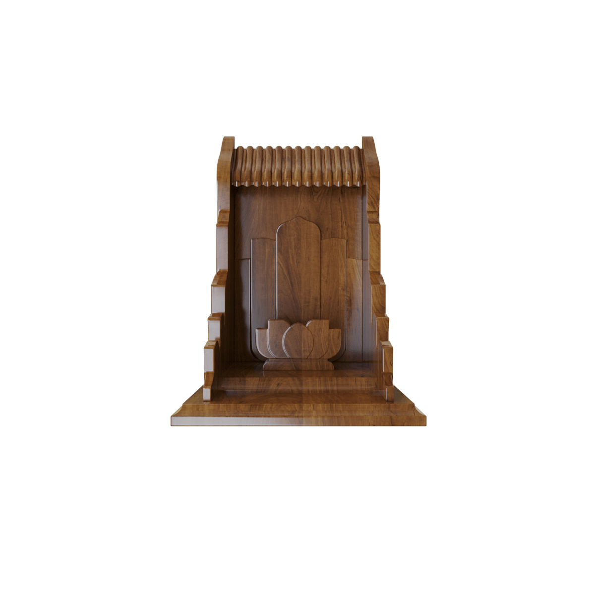 Bàn thờ thần tài vạn liên vạn liên nâu bách góc chính diện