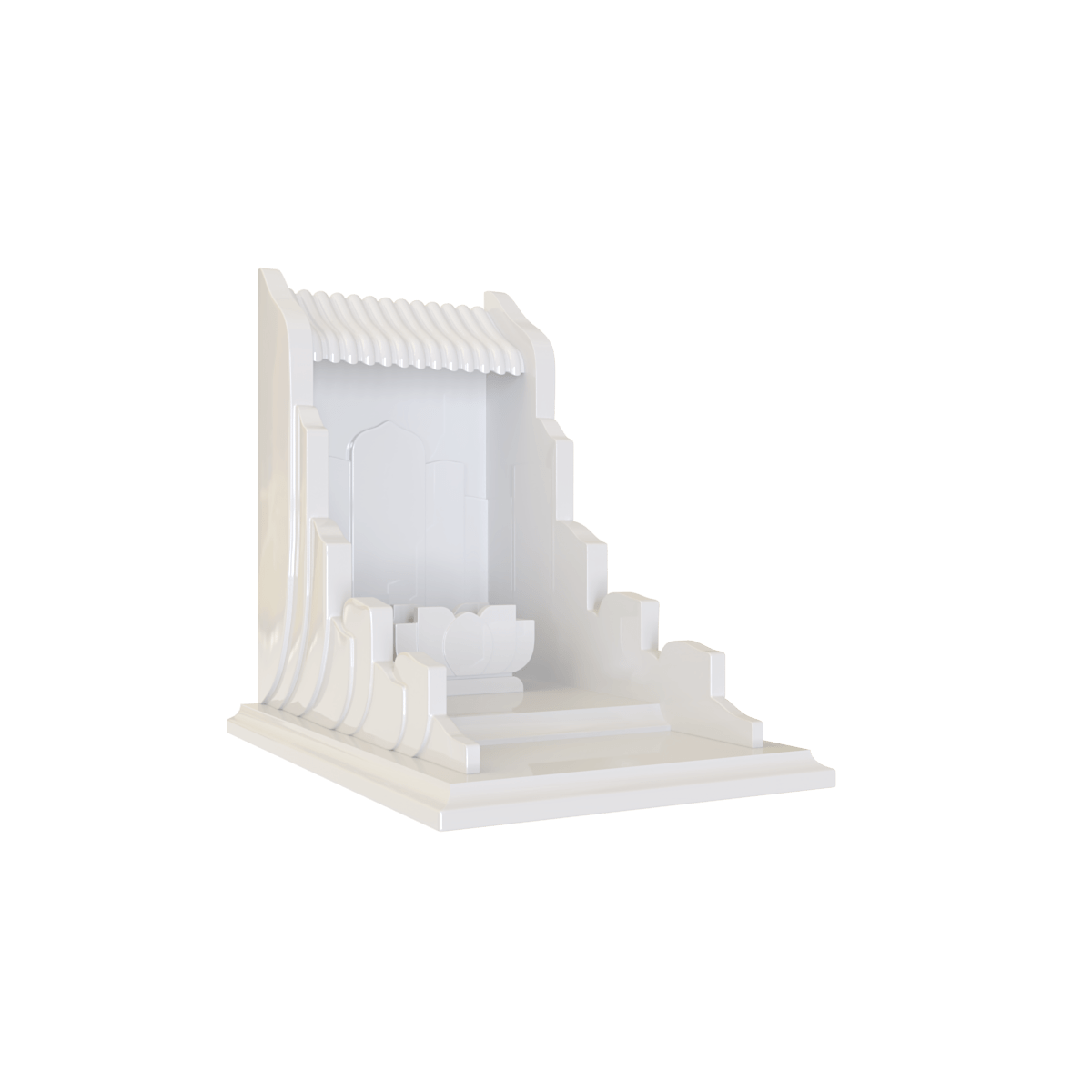 Bàn thờ thần tài vạn liên vạn liên trắng sứ góc nghiêng