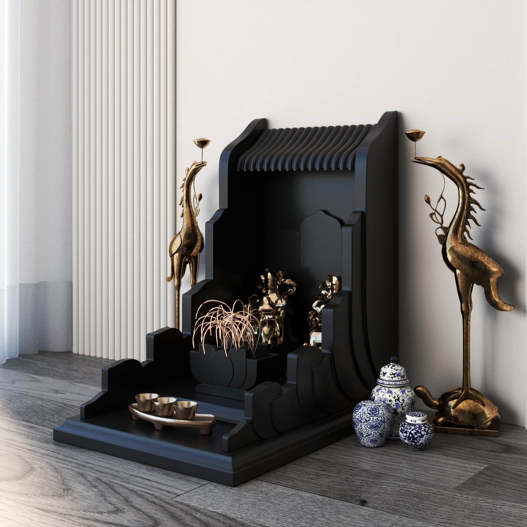 bàn thờ thần tài vạn liên