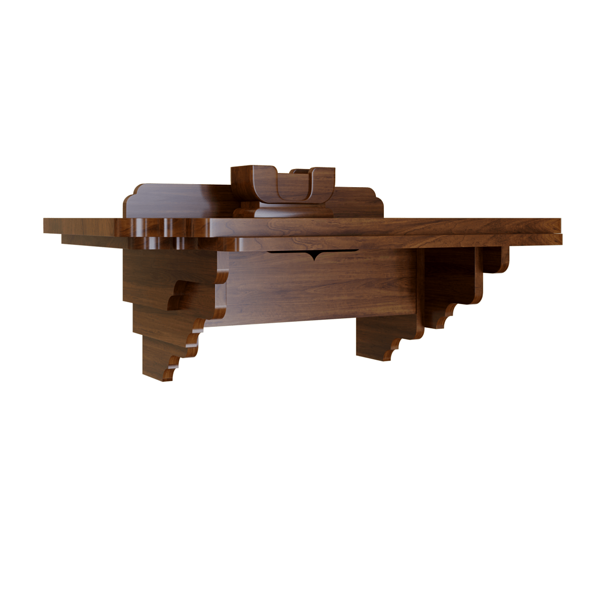 bàn thờ treo nghinh sơn nâu bách