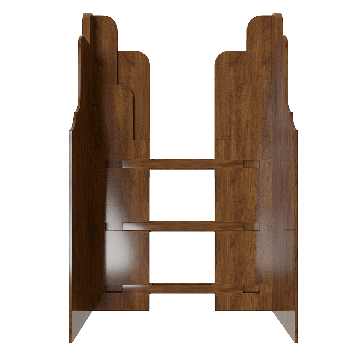 vách bàn thờ nghinh sơn nâu bách góc chính diện