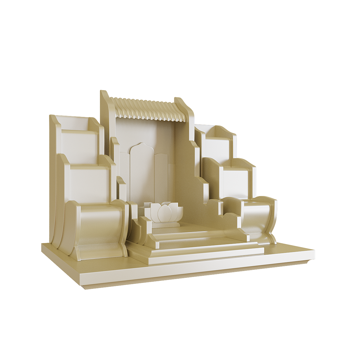 bàn thờ tam cấp Vạn Liên màu vàng kim