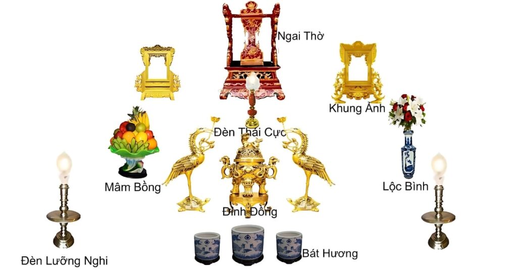 Hướng dẫn bố trí bàn thờ gia tiên