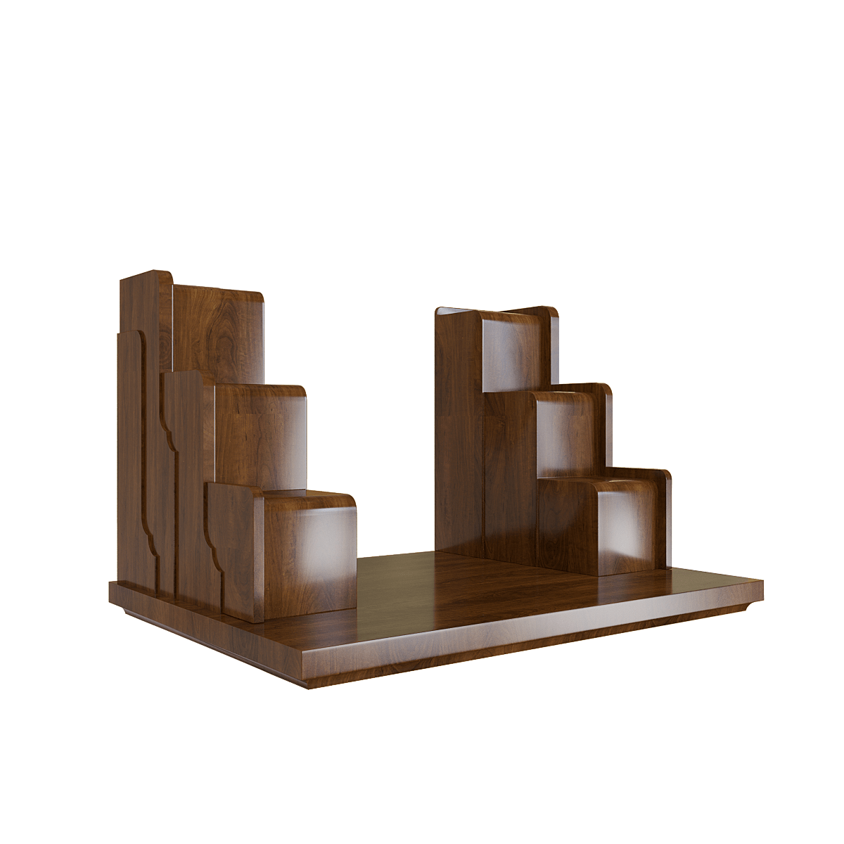 bac-tam-cap-nghinh-son-nau-bach-02 bậc tam cấp nghinh sơn nâu bách góc nghiêng