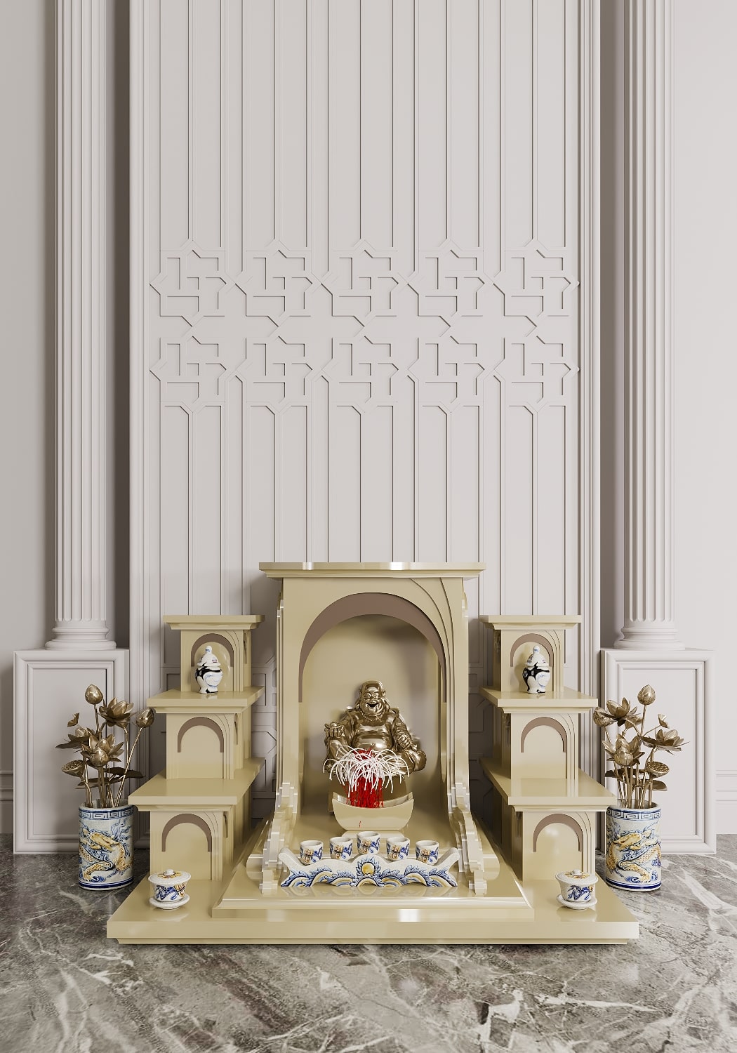 bac-tam-cap-nhat-quang-vang-kim-04 Khung cảnh bậc tam cấp Vạn Liên vàng kim góc chính diện