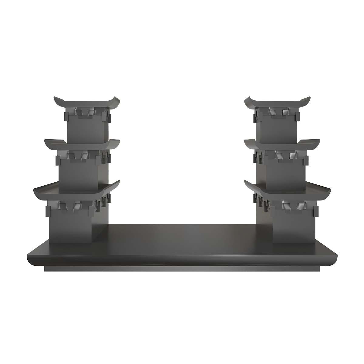 bac-tam-cap-thien-an-den-huyen-01 Bậc tam cấp Thiên An đen huyền góc chính diện