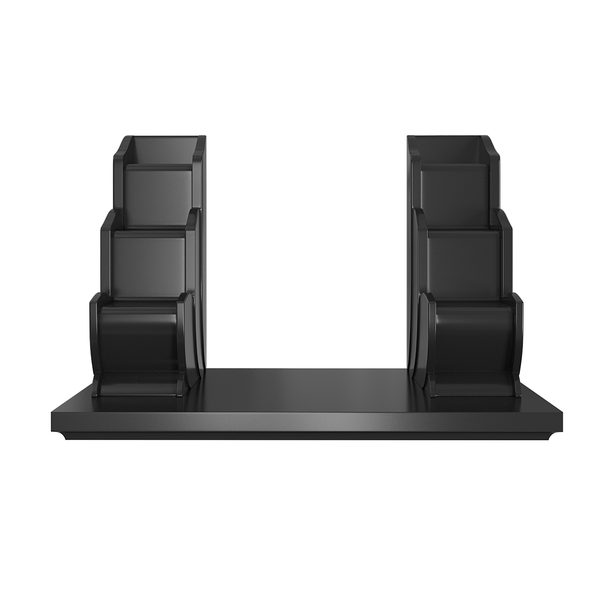 bac-tam-cap-van-lien-den-huyen-01 Bậc tam cấp Vạn Liên đen huyền góc chính diện