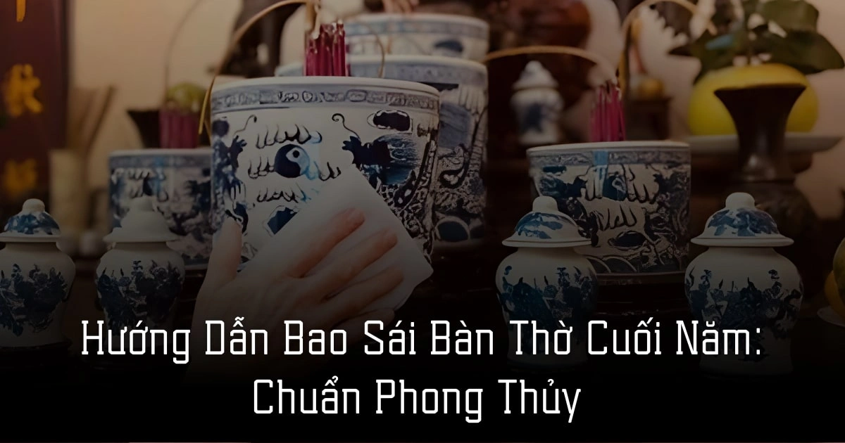 Hướng Dẫn Bao Sái Bàn Thờ Cuối Năm: Chuẩn Phong Thủy Đón Lộc Vào Nhà