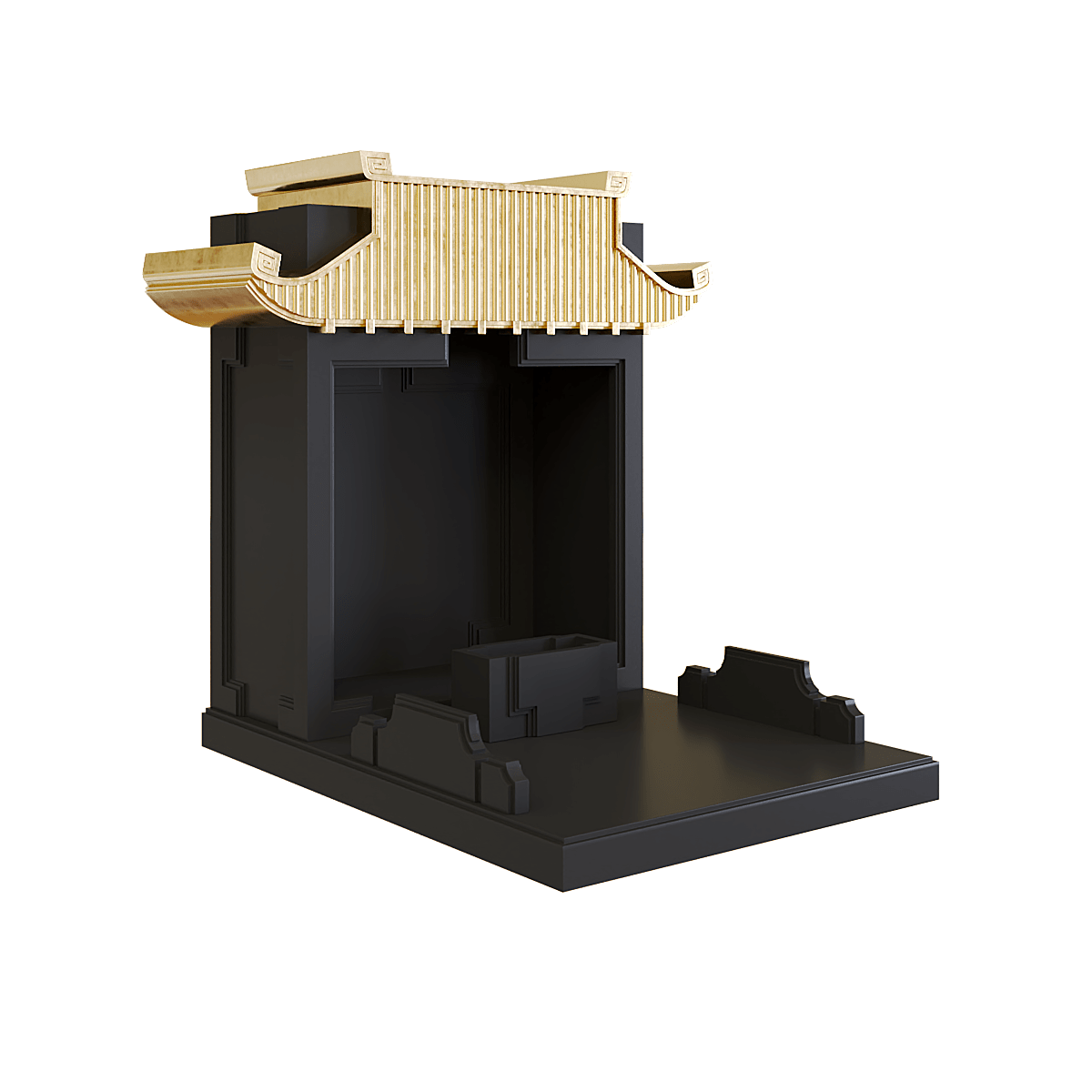 Bàn thờ mãn đường dát vàng đen huyền 1