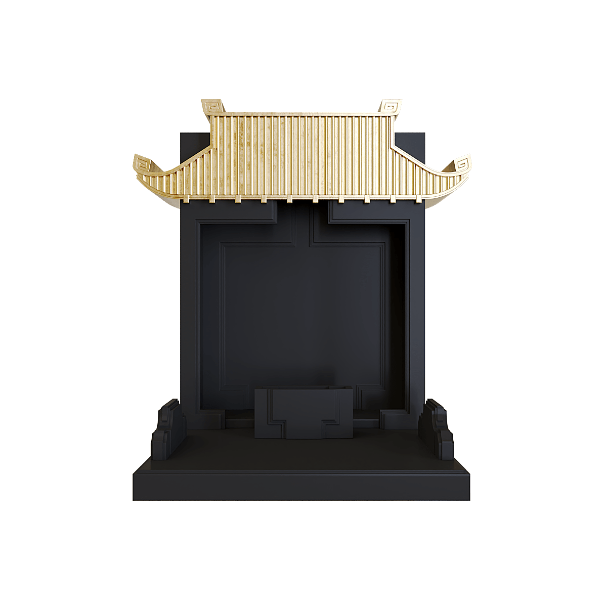 Bàn thờ mãn đường dát vàng đen huyền