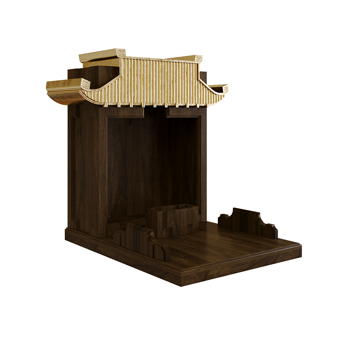 Bàn thờ mãn đường dát vàng nâu bách 1