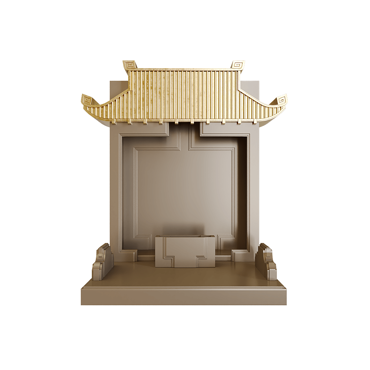 Bàn thờ mãn đường dát vàng nâu kim