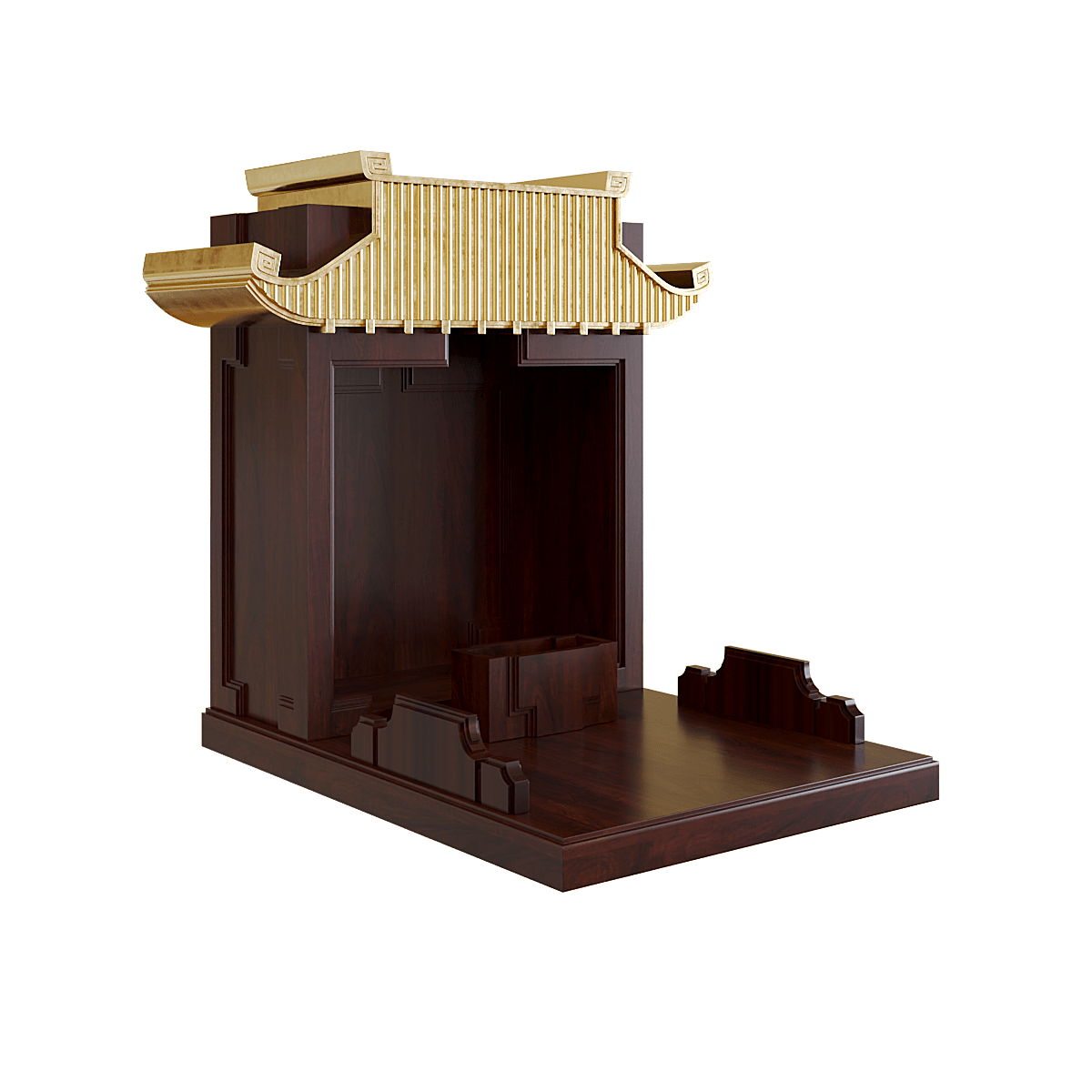 Bàn thờ mãn đường dát vàng nâu vang 1