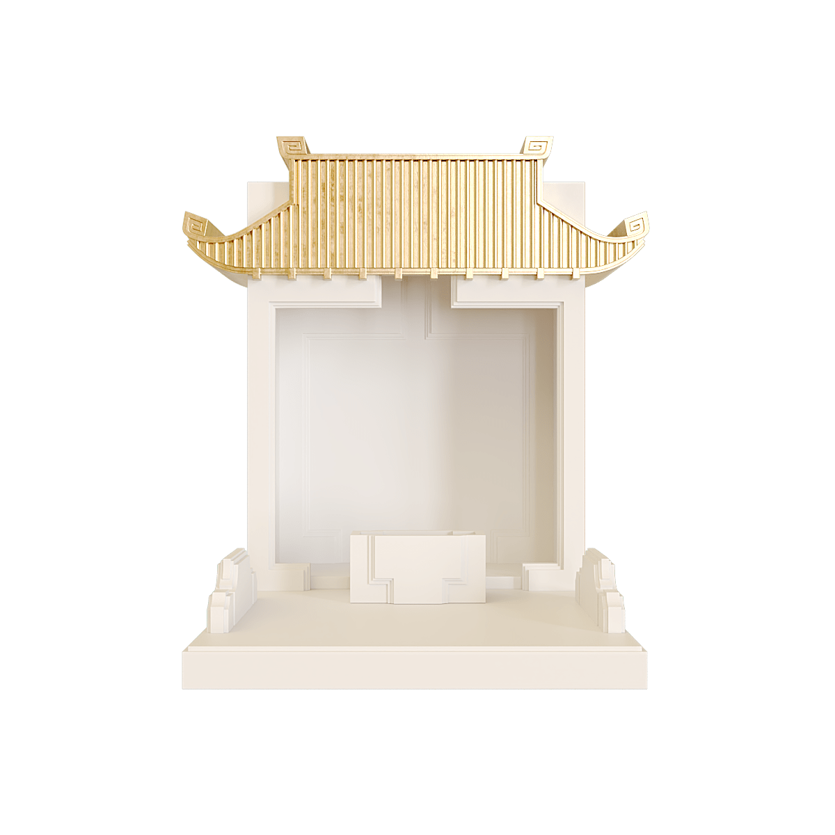 Bàn thờ mãn đường dát vàng trắng sứ