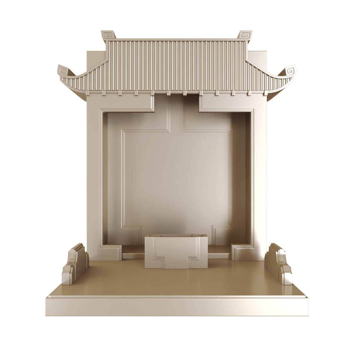 Bàn thờ mãn đường nâu kim