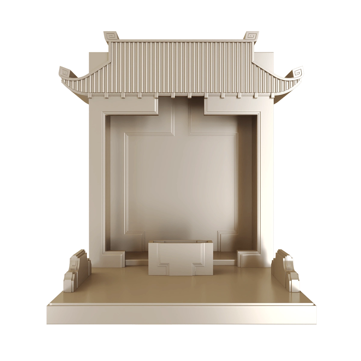 Bàn thờ mãn đường nâu kim