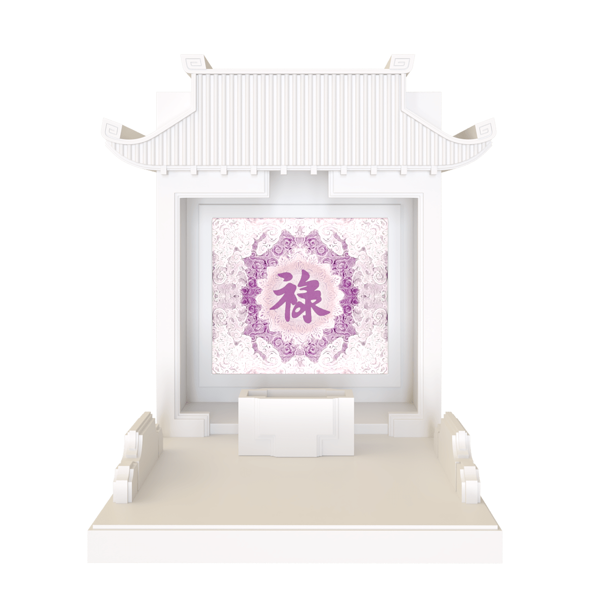 Bàn thờ mãn đường trúc chỉ trắng sứ