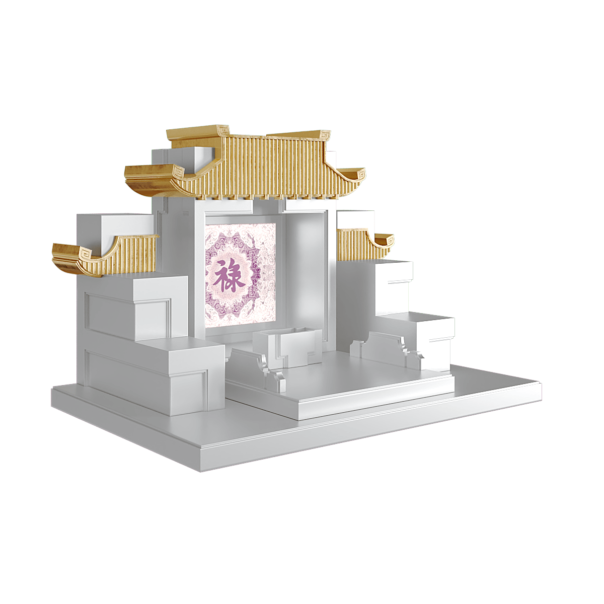 ban-tho-tam-cap-dat-vang-man-duong-truc-chi-bach-kim-1 Bàn thờ tam cấp dát vàng mãn đường trúc chỉ bạch kim 1