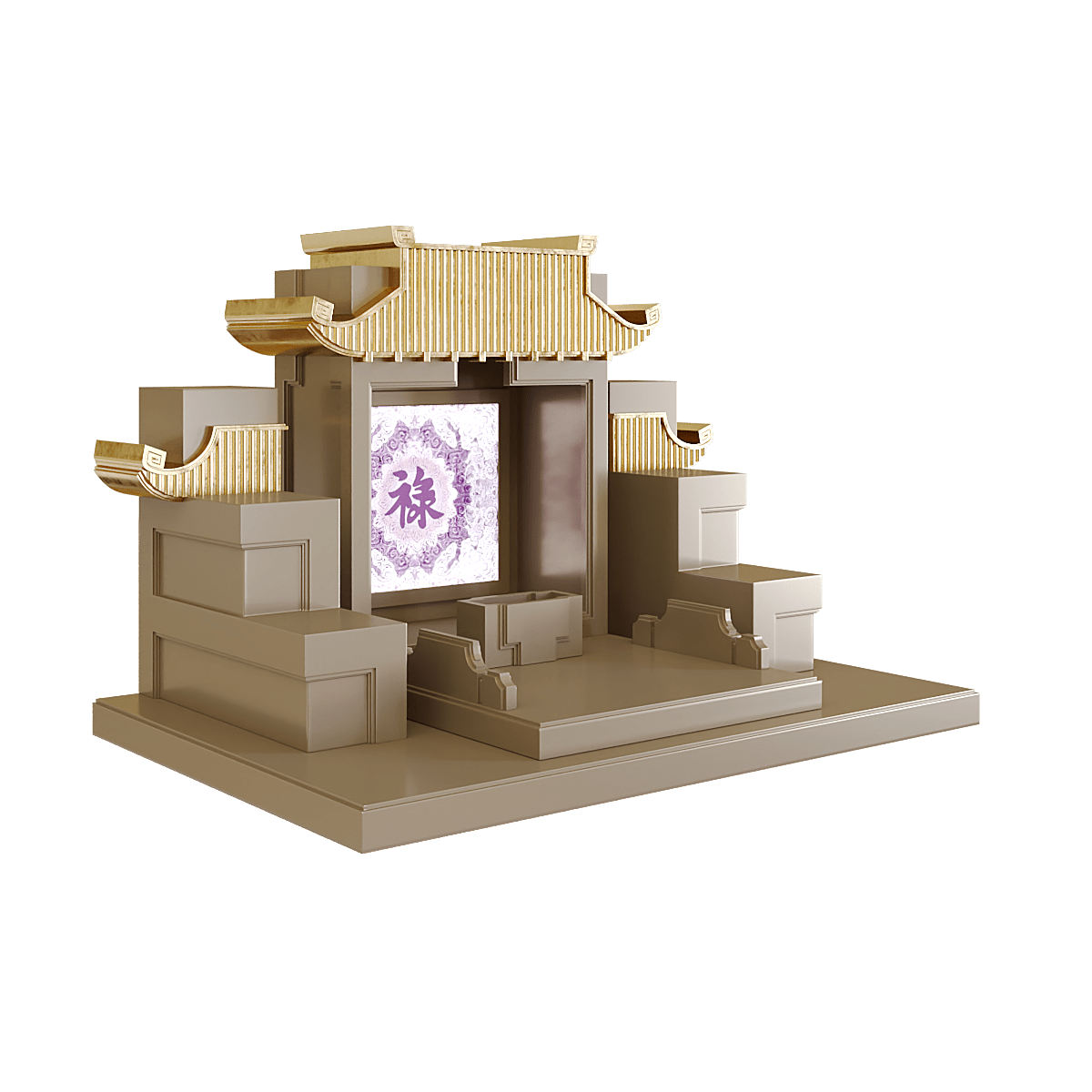 ban-tho-tam-cap-dat-vang-man-duong-truc-chi-nau-kim-1 Bàn thờ tam cấp dát vàng mãn đường trúc chỉ nâu kim 1