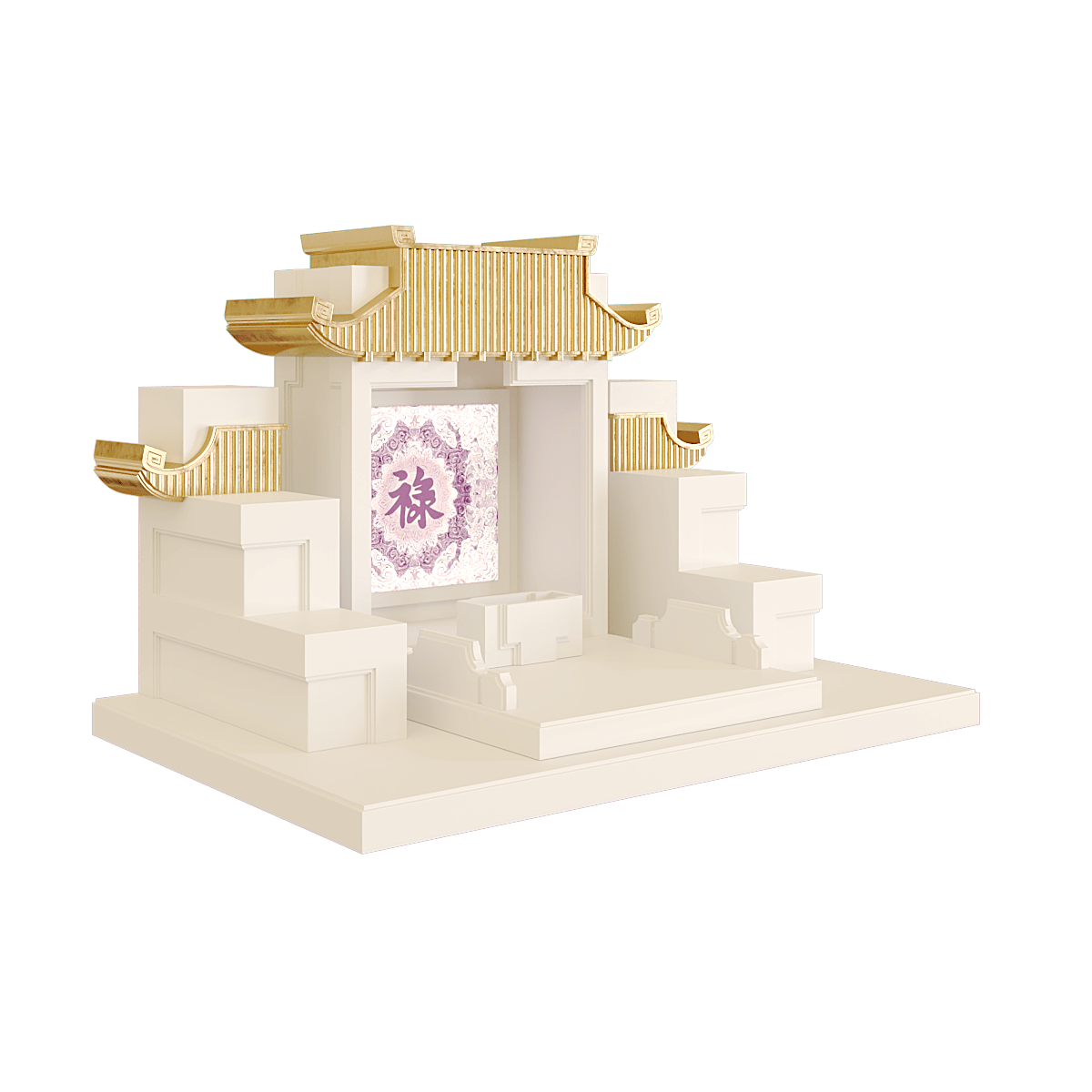 ban-tho-tam-cap-dat-vang-man-duong-truc-chi-trang-su-1 Bàn thờ tam cấp dát vàng mãn đường trúc chỉ trắng sứ 1