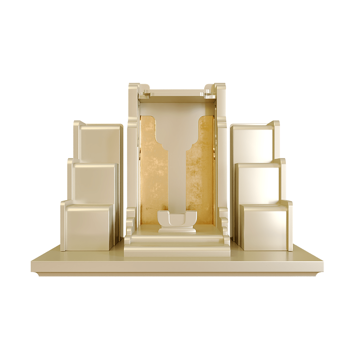 Bàn thờ tam cấp dát vàng Nghinh Sơn màu vàng kim