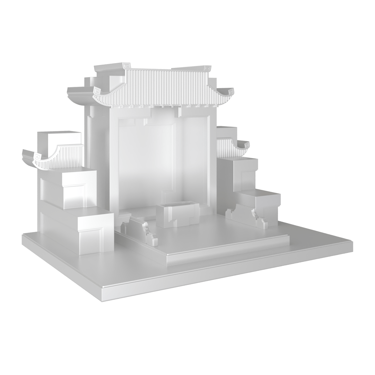 Bàn thờ tam cấp mãn đường bạch kim 1