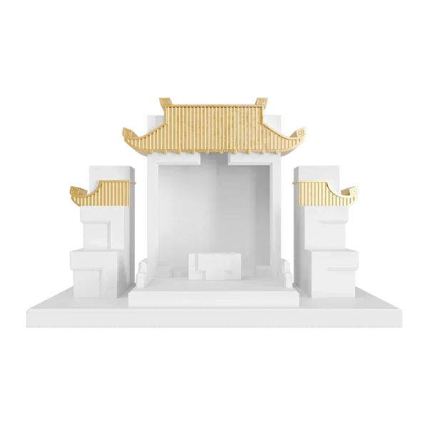 Bàn thờ tam cấp mãn đường dát vàng trắng tuyết