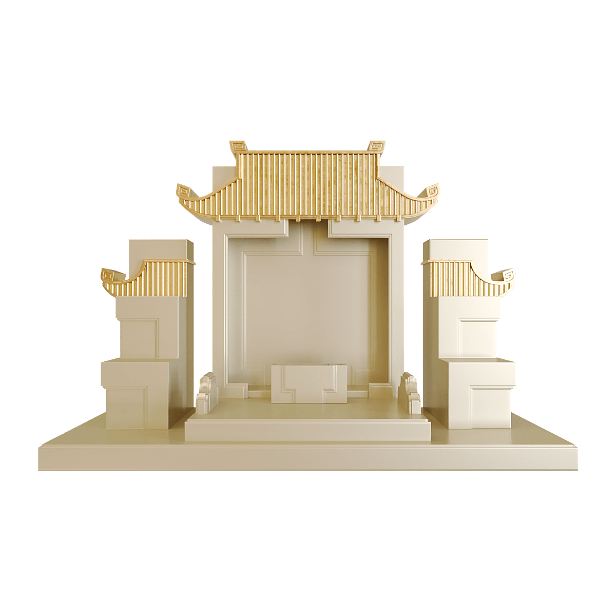 Bàn thờ tam cấp mãn đường dát vàng vàng kim