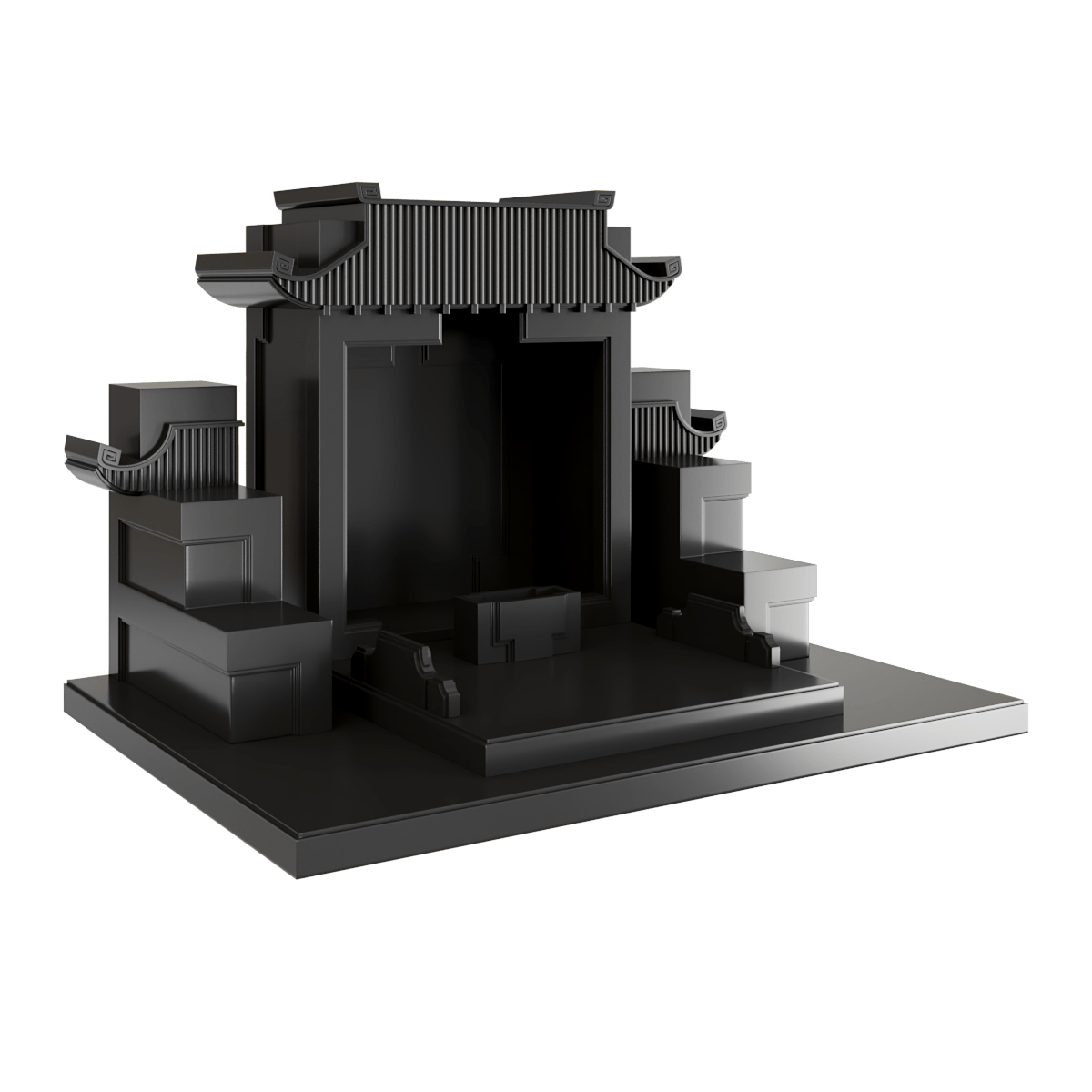 Bàn thờ tam cấp mãn đường đen huyền 1