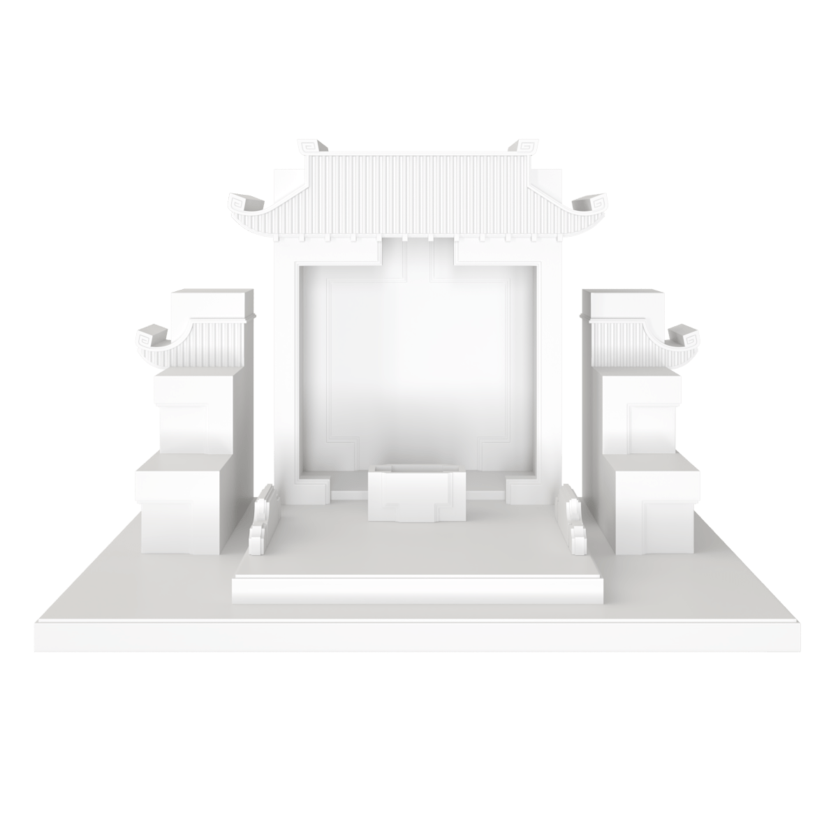 Bàn thờ tam cấp mãn đường trắng tuyết