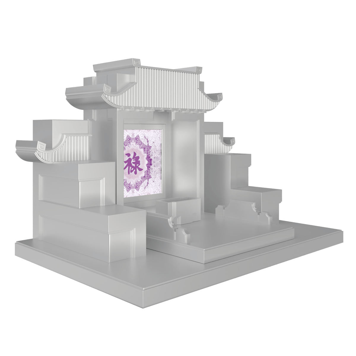 Bàn thờ tam cấp mãn đường trúc chỉ bạch kim 1