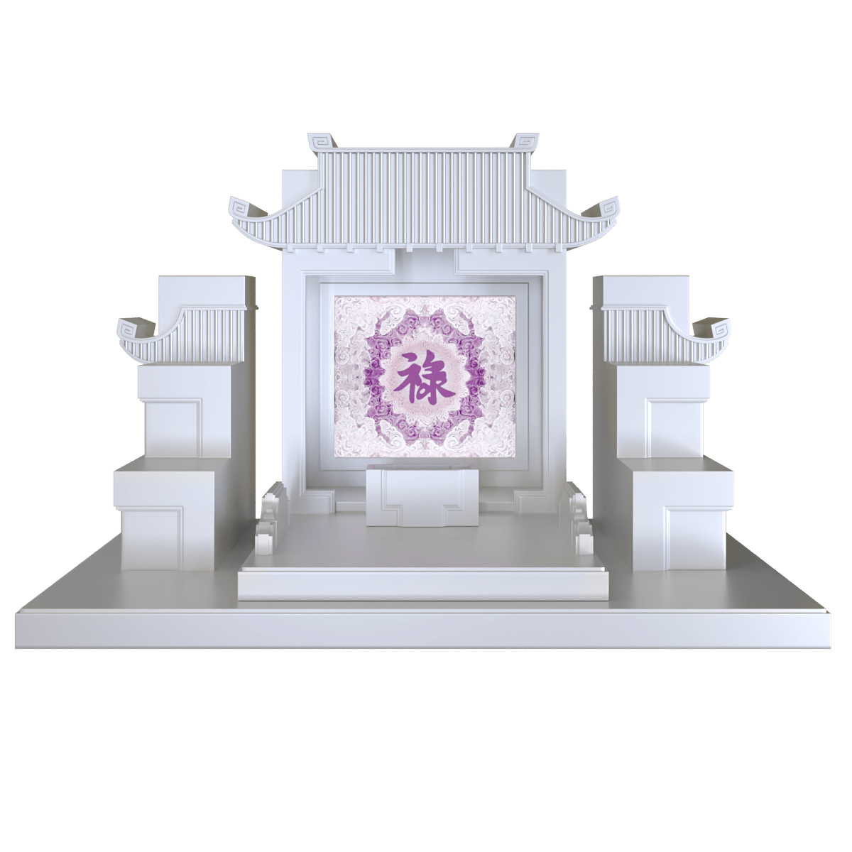 Bàn thờ tam cấp mãn đường trúc chỉ bạch kim