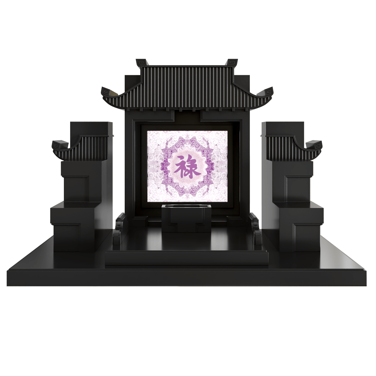 Bàn thờ tam cấp mãn đường trúc chỉ đen huyền