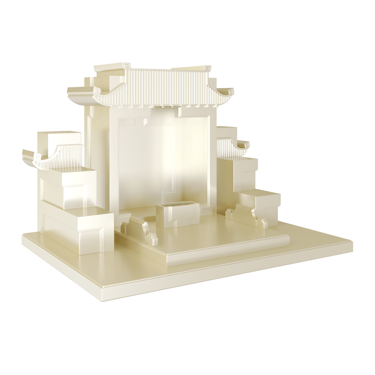 Bàn thờ tam cấp mãn đường vàng kim 1