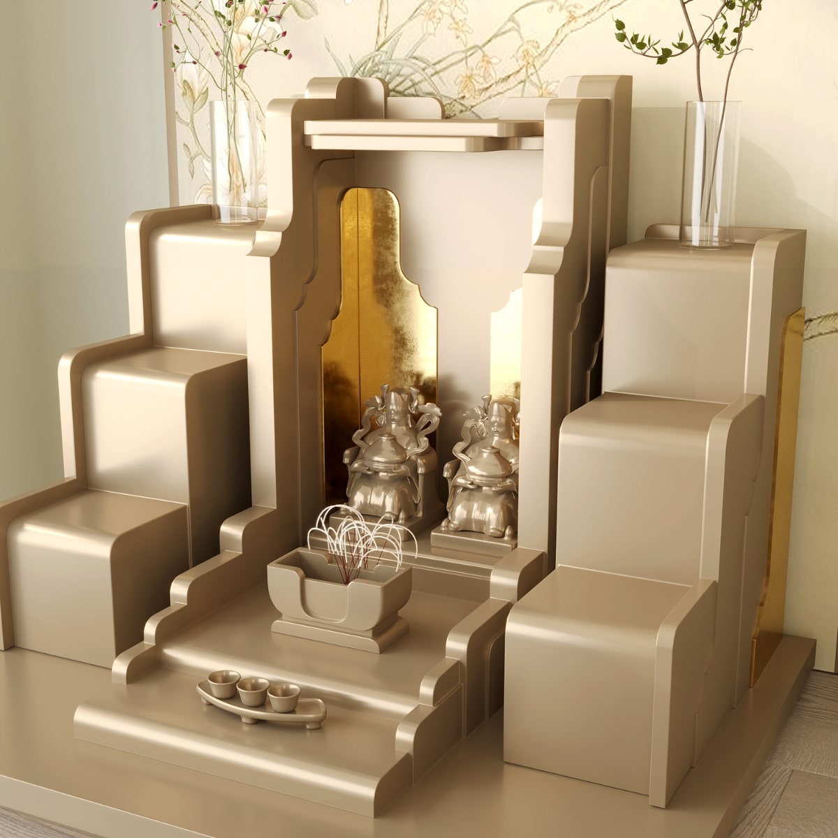 Bàn thờ tam cấp nghinh sơn khung cảnh 18