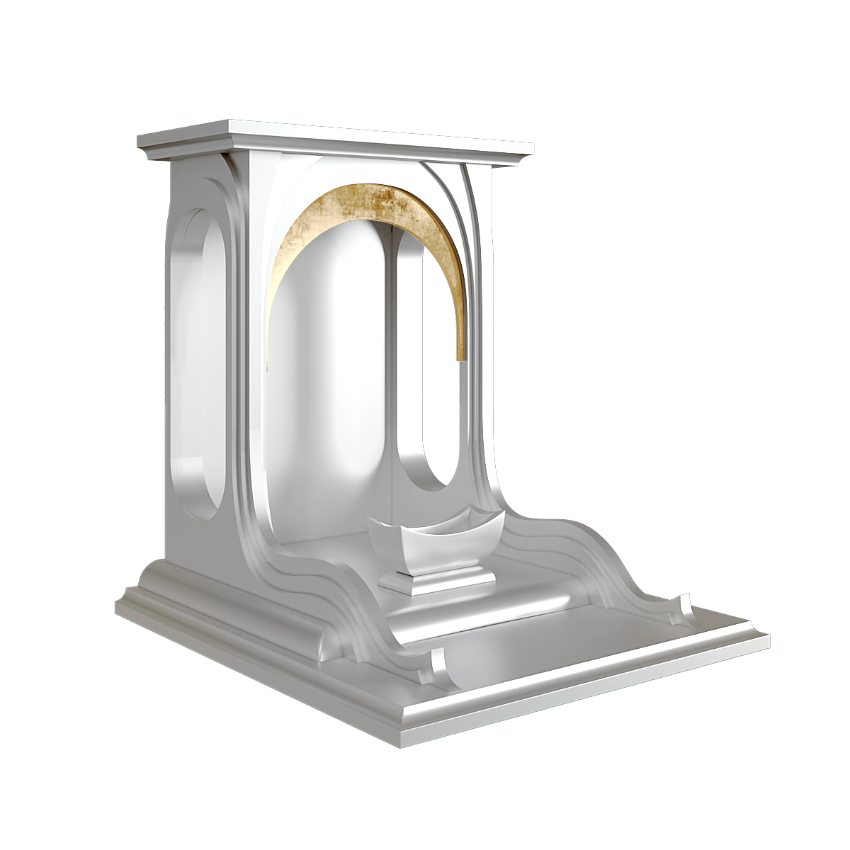 Bàn thờ thần tài dát vàng Nhật Quang màu bạch kim 2